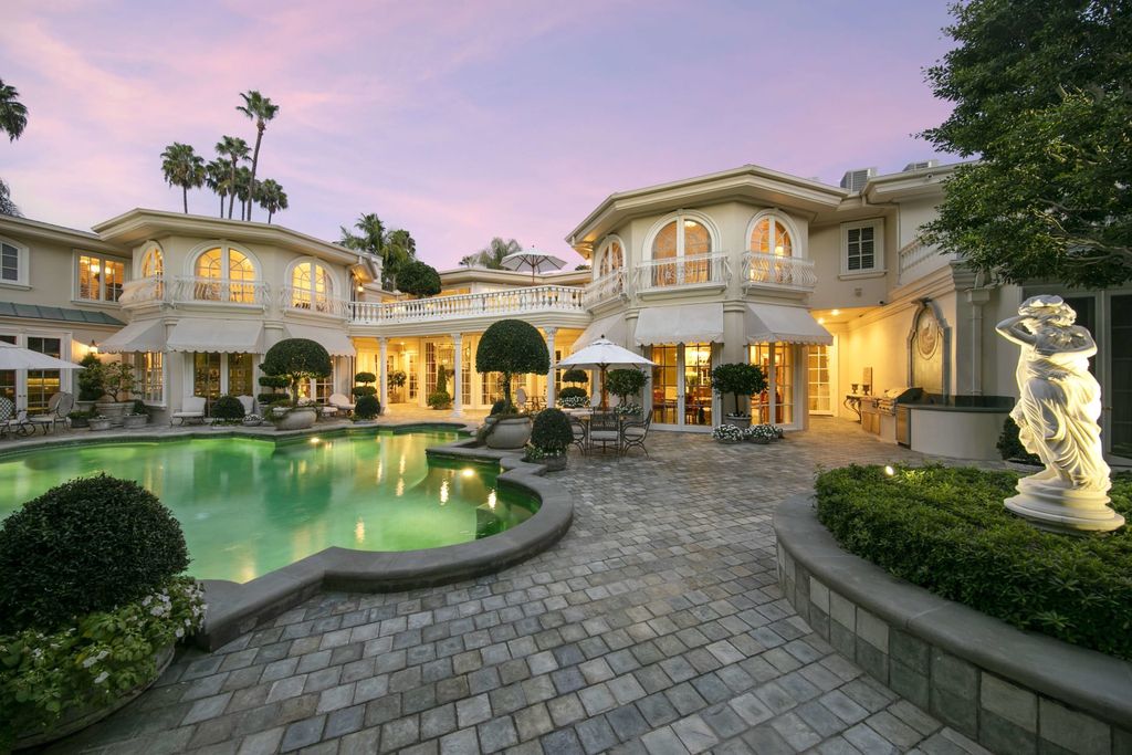 815 Cord Circle, Beverly Hills, California is a palatial residence sited on over a 1/2 acre with complete privacy, grounds are magical in every sense featuring a Roman style pool, fresco paintings and formal gardens.