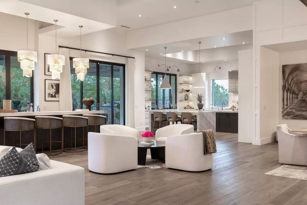 The Las Vegas Estate, a magnificent property has been completely redesigned with the finest quality finishes sitting on a half acre behind the guarded gates of Indigo in The Ridges is now available for sale. This home located at 42 Crested Cloud Way, Las Vegas, Nevada