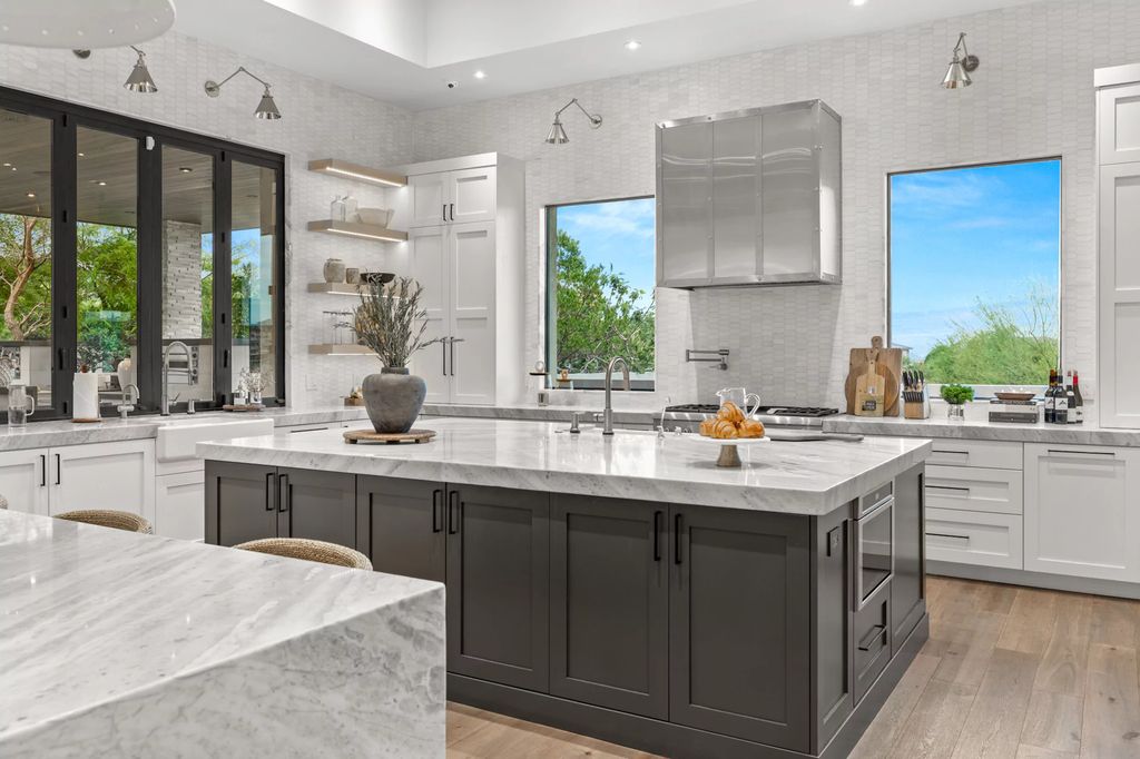 The Las Vegas Estate, a magnificent property has been completely redesigned with the finest quality finishes sitting on a half acre behind the guarded gates of Indigo in The Ridges is now available for sale. This home located at 42 Crested Cloud Way, Las Vegas, Nevada