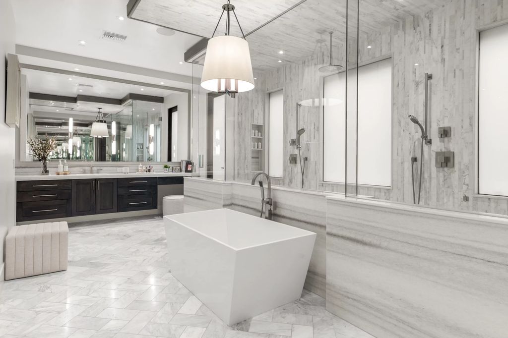 The Las Vegas Estate, a magnificent property has been completely redesigned with the finest quality finishes sitting on a half acre behind the guarded gates of Indigo in The Ridges is now available for sale. This home located at 42 Crested Cloud Way, Las Vegas, Nevada