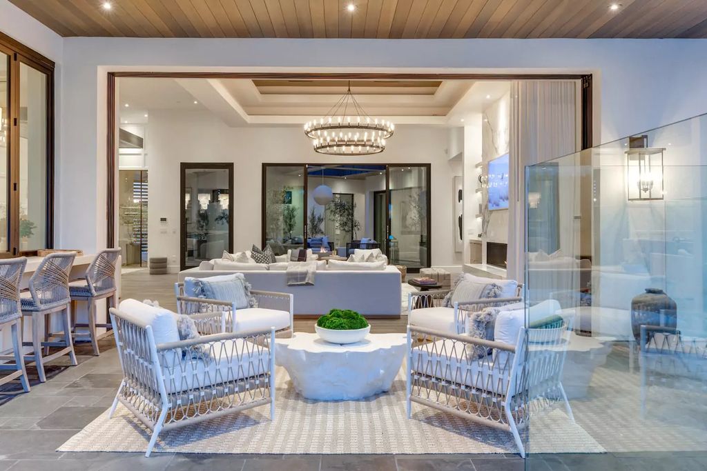 The Las Vegas Estate, a magnificent property has been completely redesigned with the finest quality finishes sitting on a half acre behind the guarded gates of Indigo in The Ridges is now available for sale. This home located at 42 Crested Cloud Way, Las Vegas, Nevada