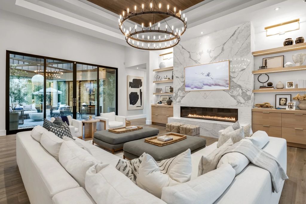 The Las Vegas Estate, a magnificent property has been completely redesigned with the finest quality finishes sitting on a half acre behind the guarded gates of Indigo in The Ridges is now available for sale. This home located at 42 Crested Cloud Way, Las Vegas, Nevada