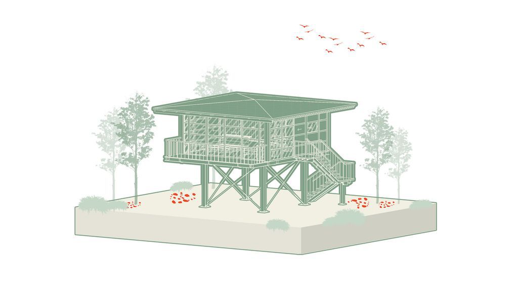 Treehouse Studio Treads Lightly on Lush Landscape of Bali by Stilt Studios 16