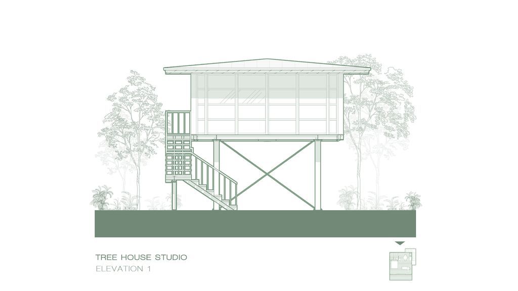 Treehouse Studio Treads Lightly on Lush Landscape of Bali by Stilt Studios 17