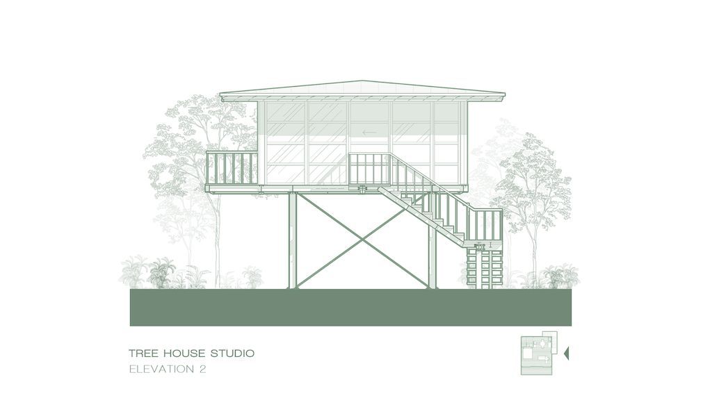 Treehouse Studio Treads Lightly on Lush Landscape of Bali by Stilt Studios 18