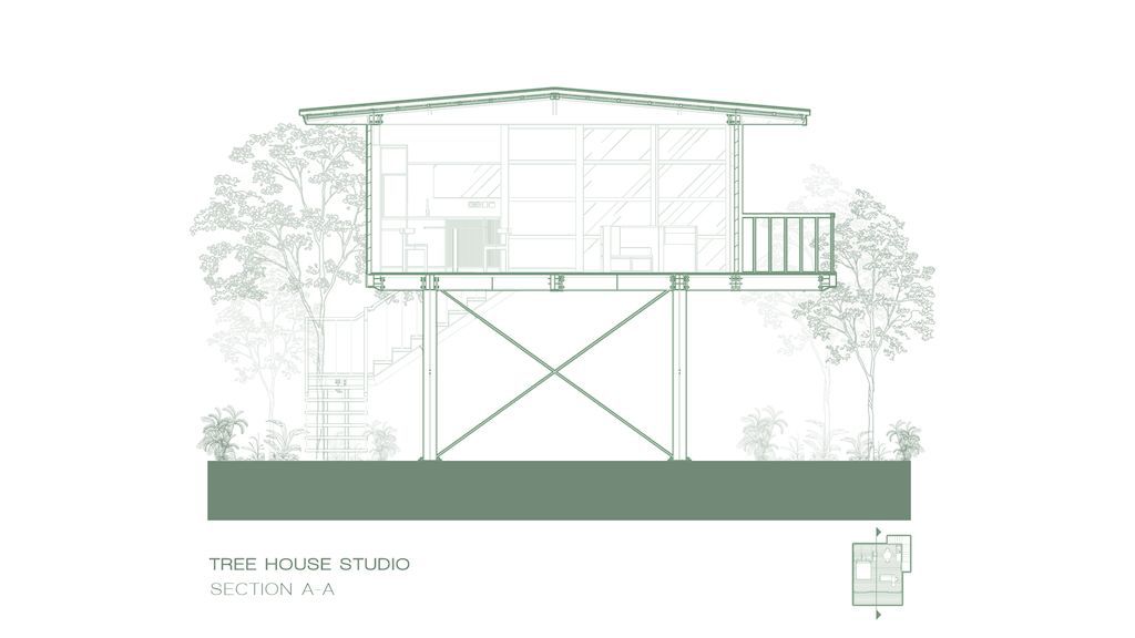 Treehouse Studio Treads Lightly on Lush Landscape of Bali by Stilt Studios 22