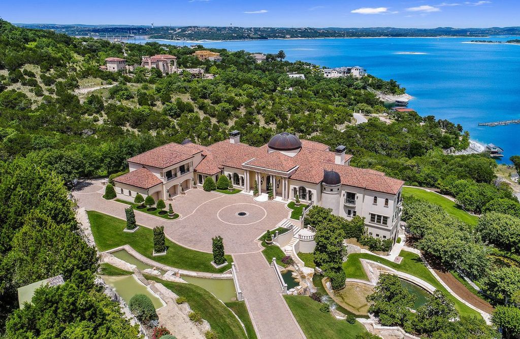 12400 Cedar Street, Austin, Texas is an uniquely magnificent estate situated on 21+ hillside acres of prime south shore lakefront property boasting unobstructed and panoramic elevated views of Lake Travis. 