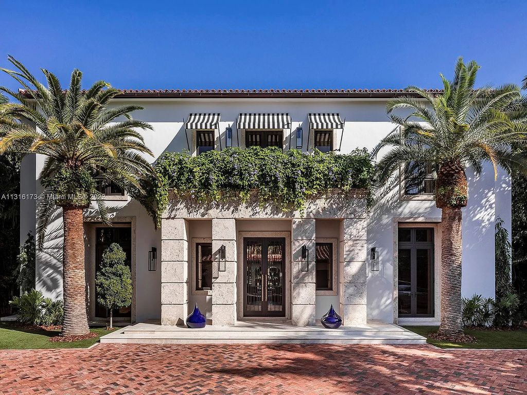 3541 Flamingo Drive, Miami Beach, Florida,  is an elegant home with travertine flooring, oak walls, and stones. This newly built structure was designed as a modern redux with an unprecedented level of luxury.