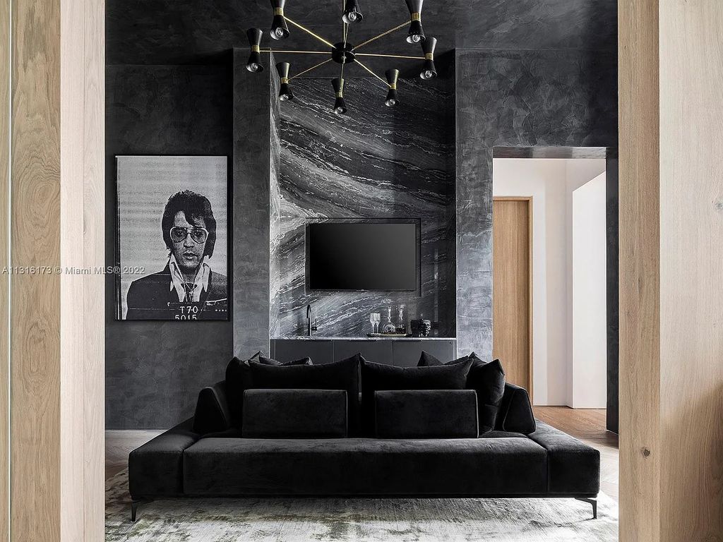 3541 Flamingo Drive, Miami Beach, Florida,  is an elegant home with travertine flooring, oak walls, and stones. This newly built structure was designed as a modern redux with an unprecedented level of luxury.