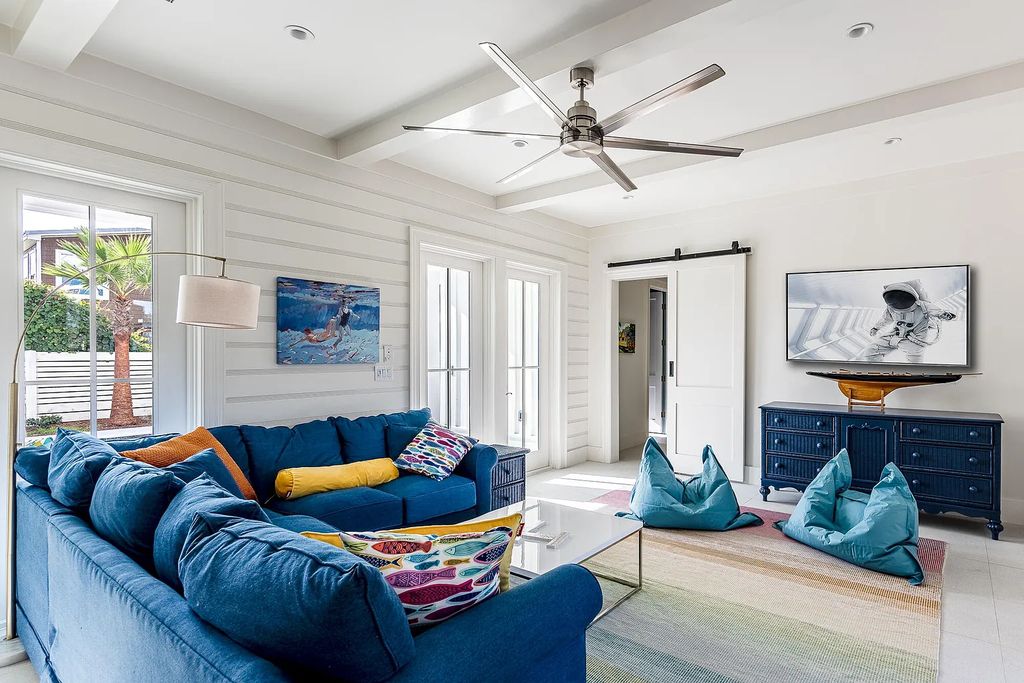 178 Pompano Street, Inlet Beach, Florida is an extraordinary Nantucket inspired home located only 200 yards away from the sandy white beaches of Inlet Beach with vaulted pecky cypress ceilings, leather porcelain floors, and the highest grade finishes.