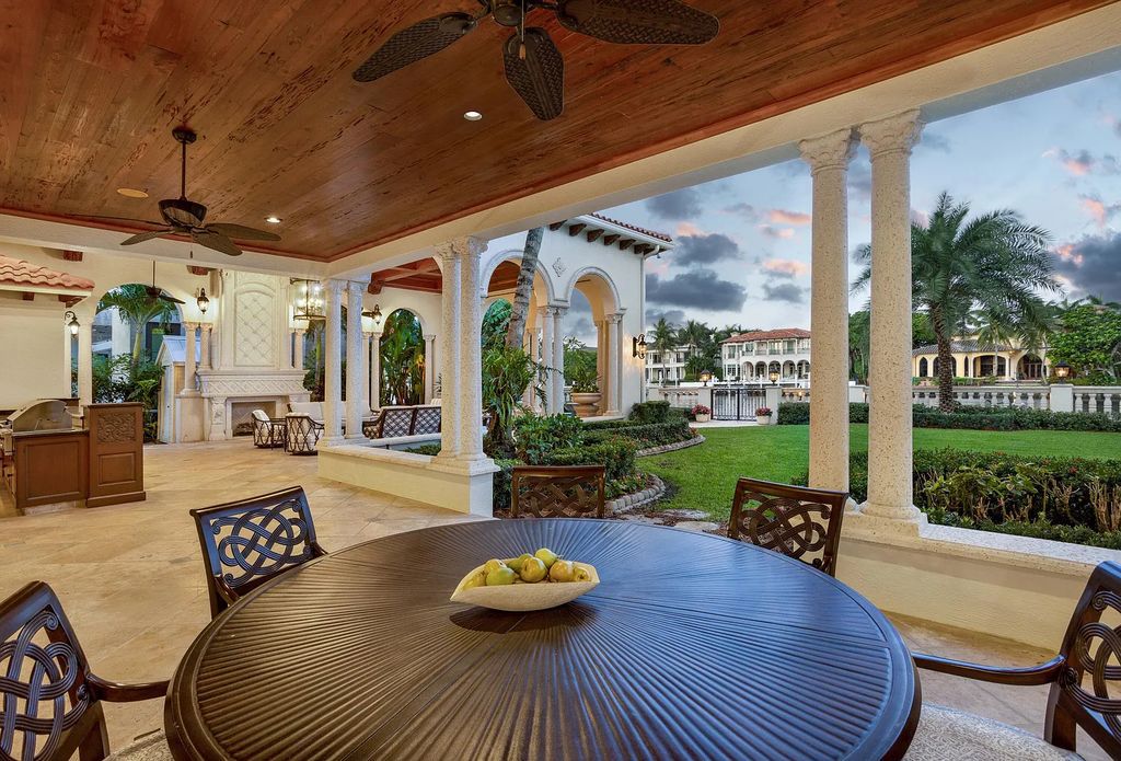 1207 Spanish River Road, Boca Raton, Florida is situated on a beautifully landscaped half-acre lot with breathtaking Intracoastal Waterway sunset views from the loggias and balconies of this magnificent estate. The ultimate Boca Raton, South Florida oasis features unparalleled magnificence, timeless beauty, and provides a unique opportunity to experience a luxury lifestyle at its most refined.