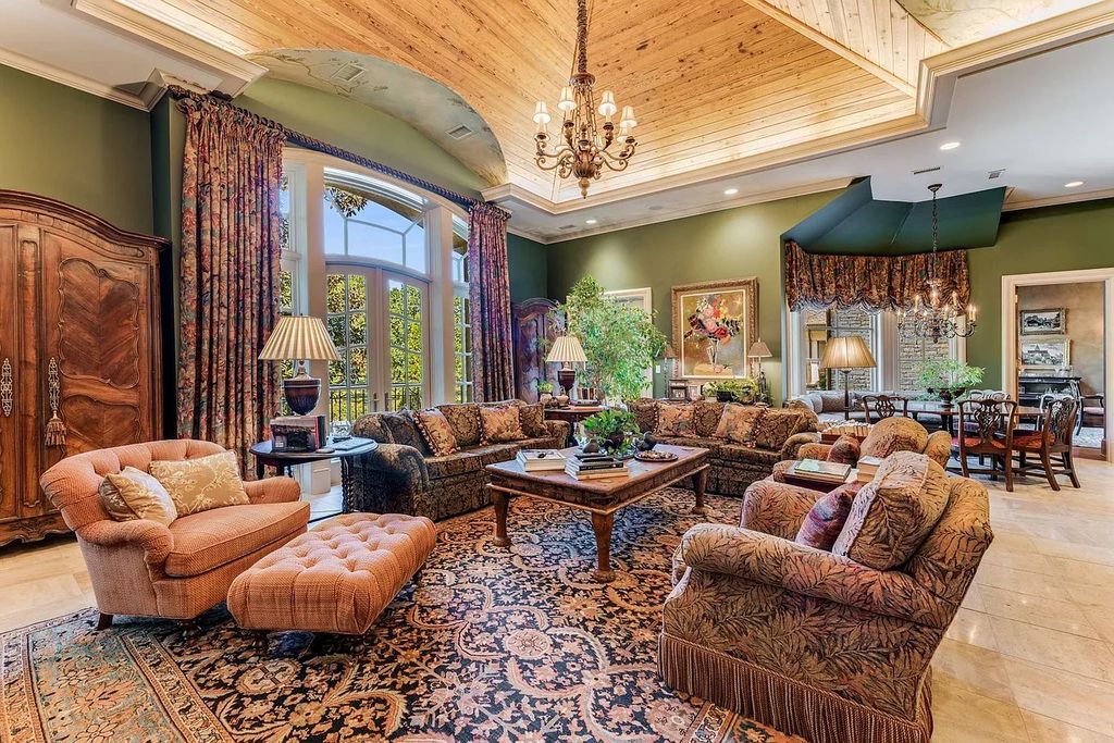 The Home in Nashville provides extensive landscaping throughout the property with dogwoods, hydrangeas and a meandering creek, now available for sale. This home located at 1310 Chickering Rd, Nashville, Tennessee