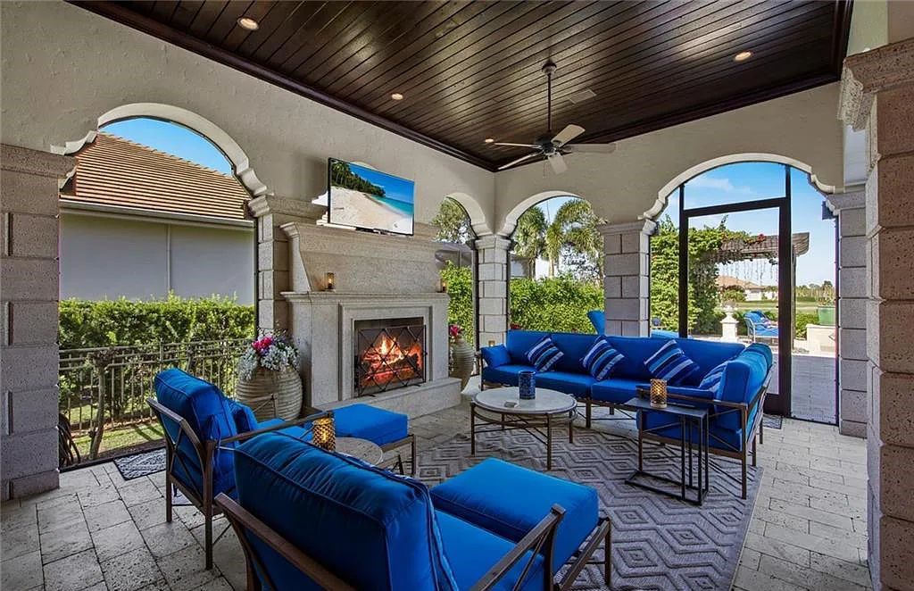 6097 Sunnyslope Drive, Naples, Florida, built by Michelangelo Builders, earning “The Best of Custom Wood, National Dream Home” & 4 Aurora awards. The spectacularly designed 2-story grand estate in Quail West is decorated with exquisite, one-of-a-kind milled woodwork.