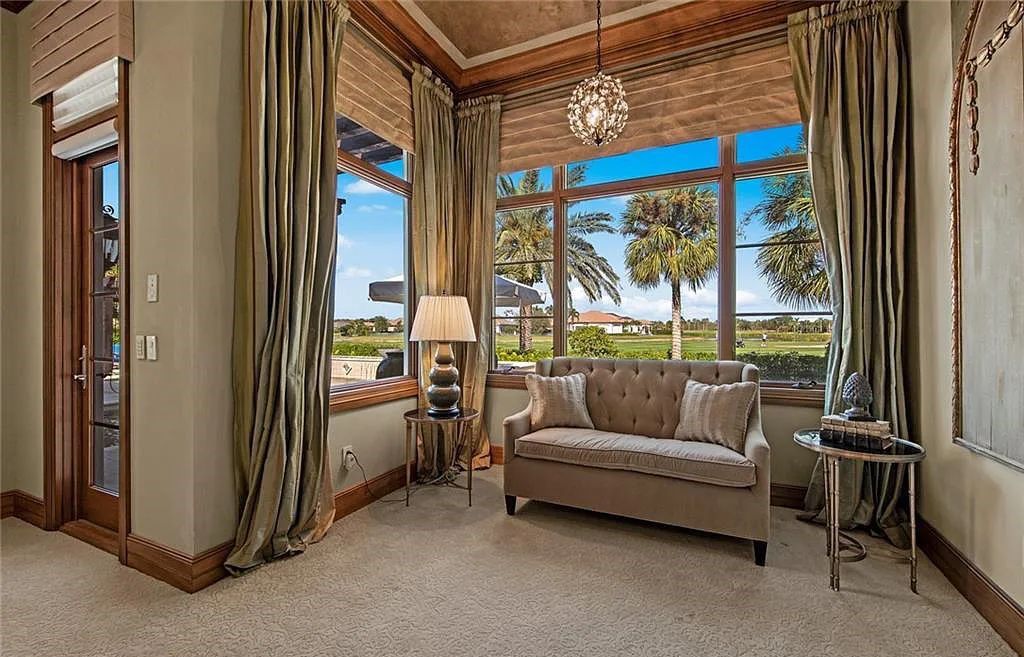 6097 Sunnyslope Drive, Naples, Florida, built by Michelangelo Builders, earning “The Best of Custom Wood, National Dream Home” & 4 Aurora awards. The spectacularly designed 2-story grand estate in Quail West is decorated with exquisite, one-of-a-kind milled woodwork.