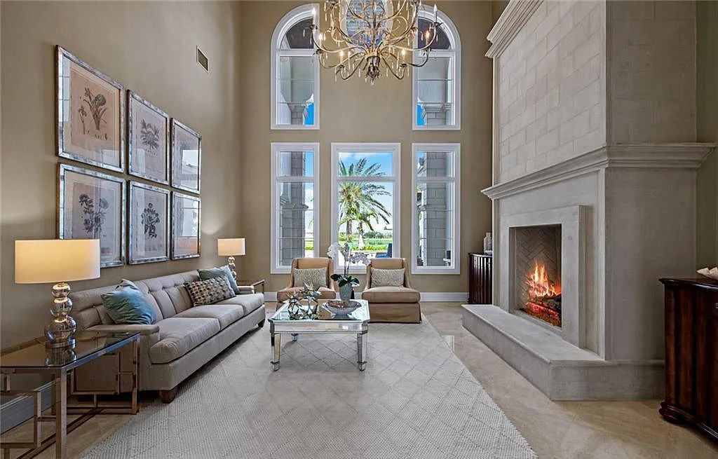 6097 Sunnyslope Drive, Naples, Florida, built by Michelangelo Builders, earning “The Best of Custom Wood, National Dream Home” & 4 Aurora awards. The spectacularly designed 2-story grand estate in Quail West is decorated with exquisite, one-of-a-kind milled woodwork.