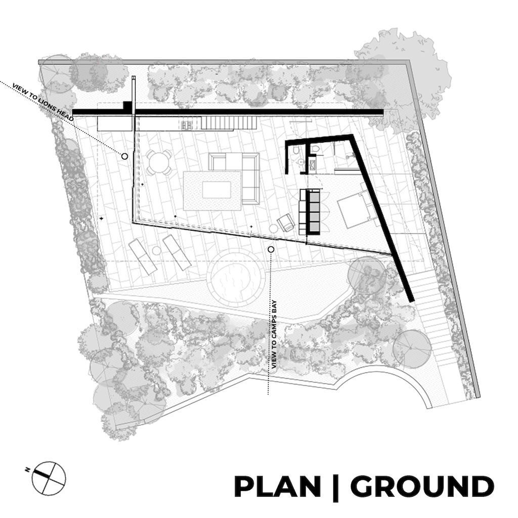 Cranberry Pavilion House prominent with its dark color by Wright Architects
