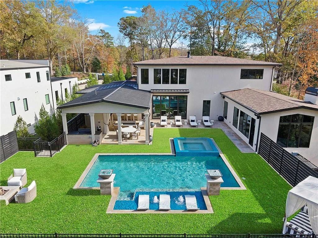 Extraordinarily Designed and Custom Built This Magnificent Modern Estate in Atlanta GA Lists for 45M 44