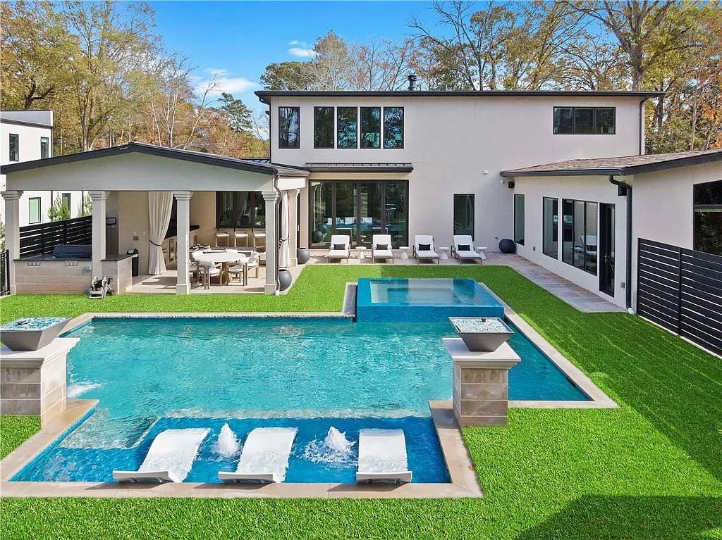 Extraordinarily Designed and Custom Built This Magnificent Modern Estate in Atlanta GA Lists for 45M 45