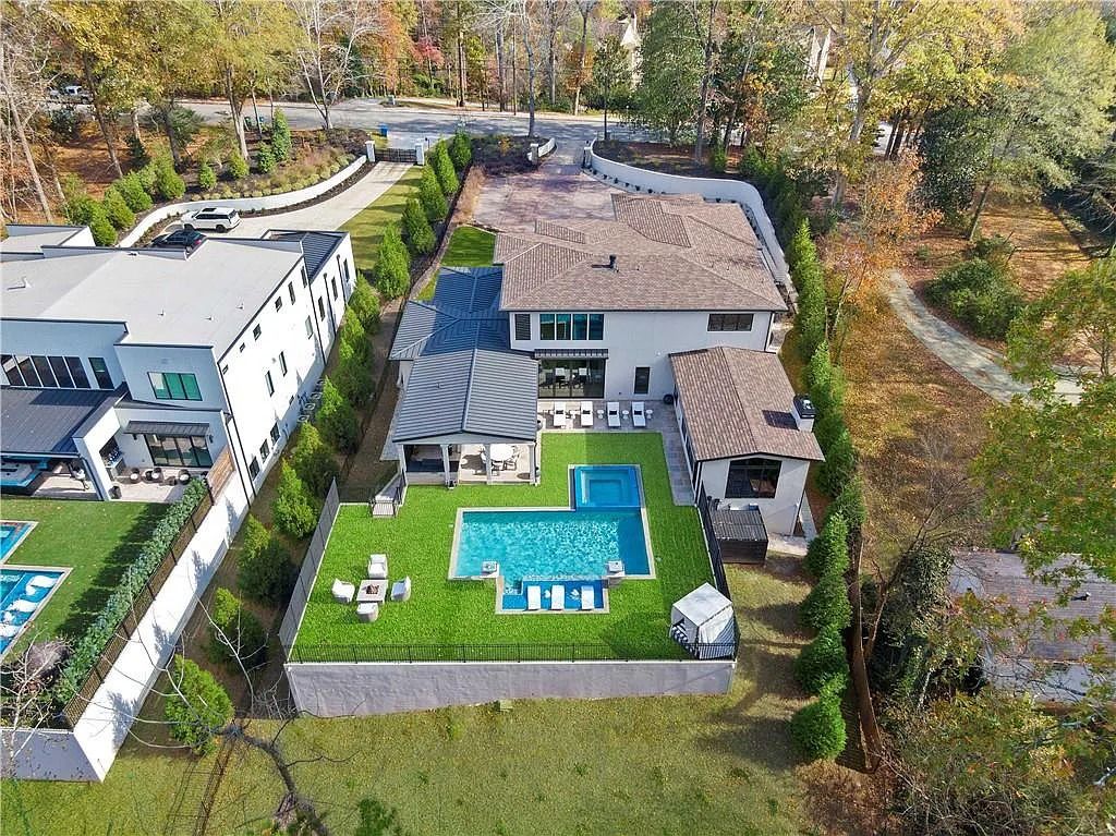 Extraordinarily Designed and Custom Built This Magnificent Modern Estate in Atlanta GA Lists for 45M 46