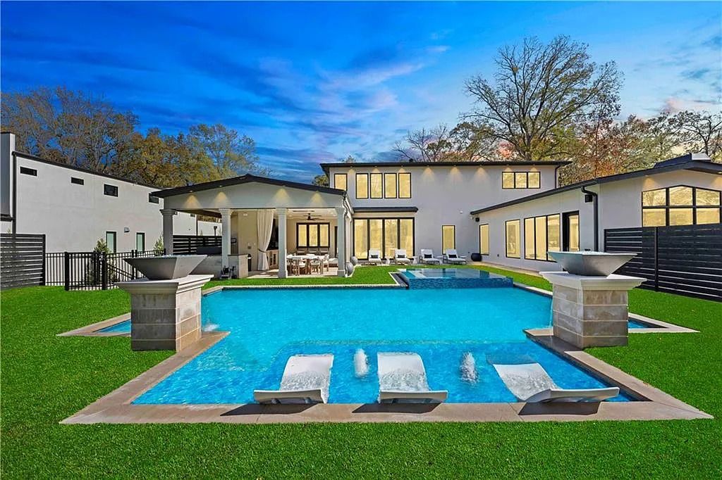 Extraordinarily Designed and Custom Built This Magnificent Modern Estate in Atlanta GA Lists for 45M 47