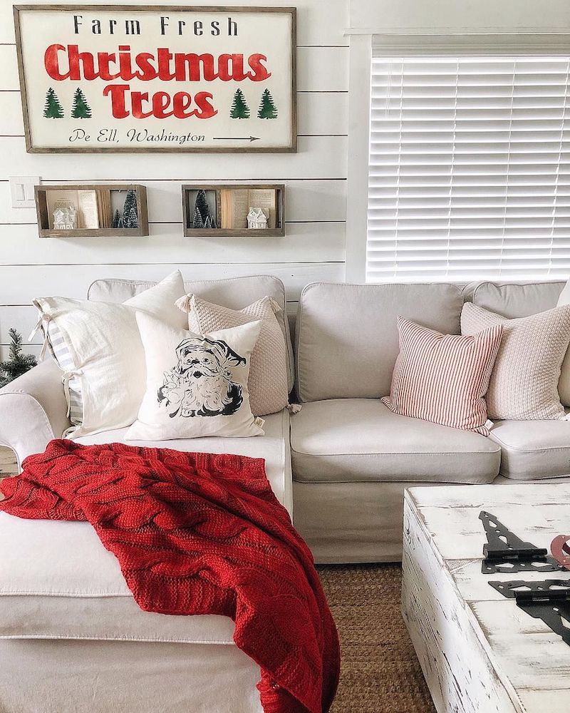 Farm Fresh Christmas Trees Sign Living Room Decor via @farmsteadonfirst