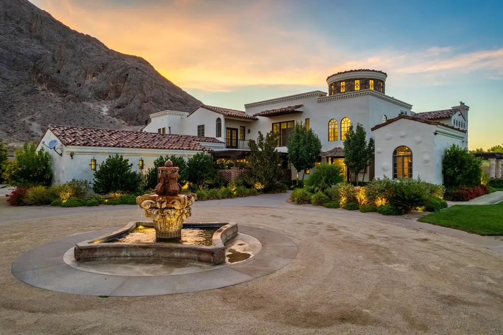 4225 N Jensen Street, Las Vegas, Nevada is a Hacienda-style home on 2.25 lush acres beaming with Spanish tile, rustic wood accents, archways, and multiple courtyards that allow for the ultimate year-round indoor outdoor living. 