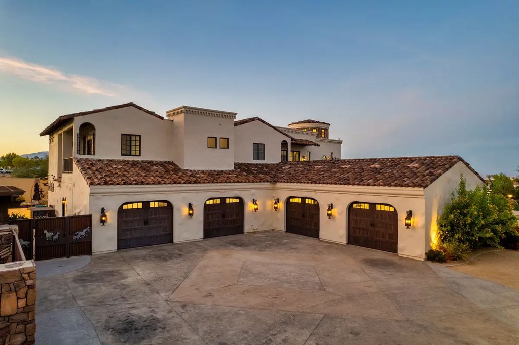 4225 N Jensen Street, Las Vegas, Nevada is a Hacienda-style home on 2.25 lush acres beaming with Spanish tile, rustic wood accents, archways, and multiple courtyards that allow for the ultimate year-round indoor outdoor living. 