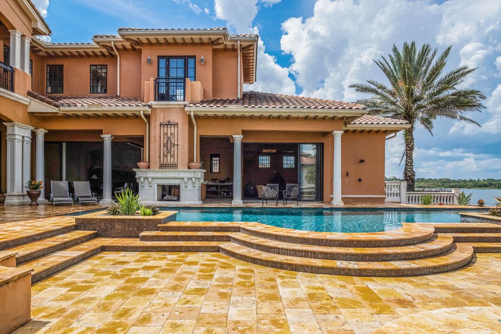 16631 Arezo Court, Montverde, Florida is a one of a kind custom home located in the sought after Bella Collina Community, finest in architectural design and handcrafted artistry, superb construction and is completely and exquisitely furnished.