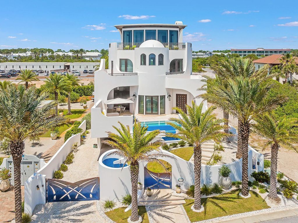 208 Paradise By The Sea Boulevard, Inlet Beach, Florida is a crown jewel majestically perched to offer incredible views with all construction materials has been meticulously selected and sourced from vendors around the world to provide only the most luxurious finishes and features.