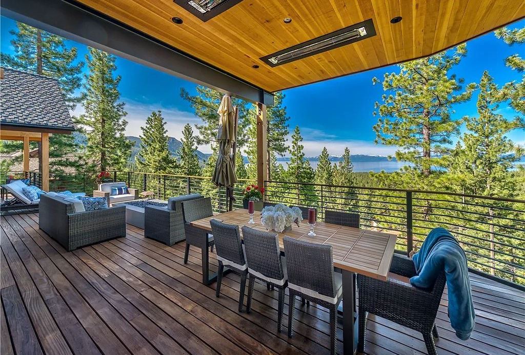 545 Eagle Drive, Incline Village, Nevada is a spectacular estate was meticulously crafted Susie Yanagi AIA design with high quality finish work including double quartzite kitchen islands, gated drive and interior paver heated courtyard.