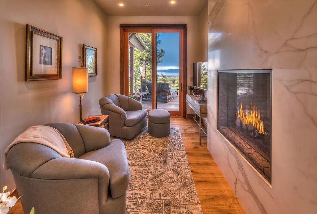 545 Eagle Drive, Incline Village, Nevada is a spectacular estate was meticulously crafted Susie Yanagi AIA design with high quality finish work including double quartzite kitchen islands, gated drive and interior paver heated courtyard.