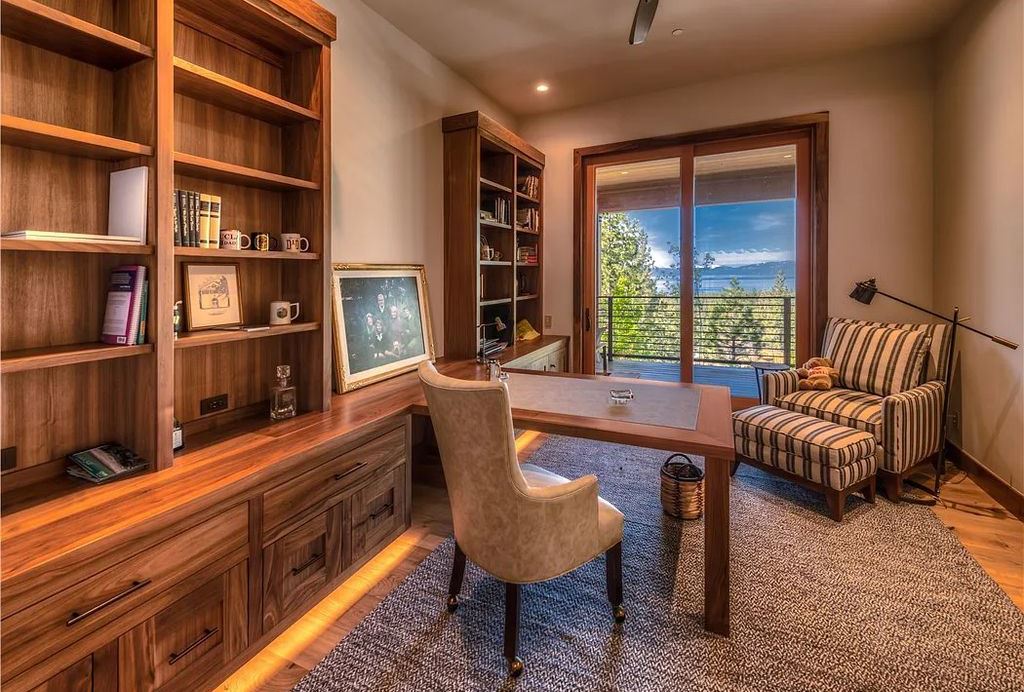 545 Eagle Drive, Incline Village, Nevada is a spectacular estate was meticulously crafted Susie Yanagi AIA design with high quality finish work including double quartzite kitchen islands, gated drive and interior paver heated courtyard.