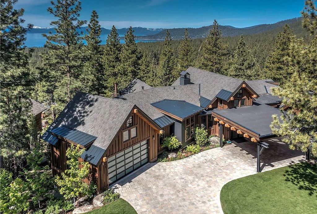 545 Eagle Drive, Incline Village, Nevada is a spectacular estate was meticulously crafted Susie Yanagi AIA design with high quality finish work including double quartzite kitchen islands, gated drive and interior paver heated courtyard.