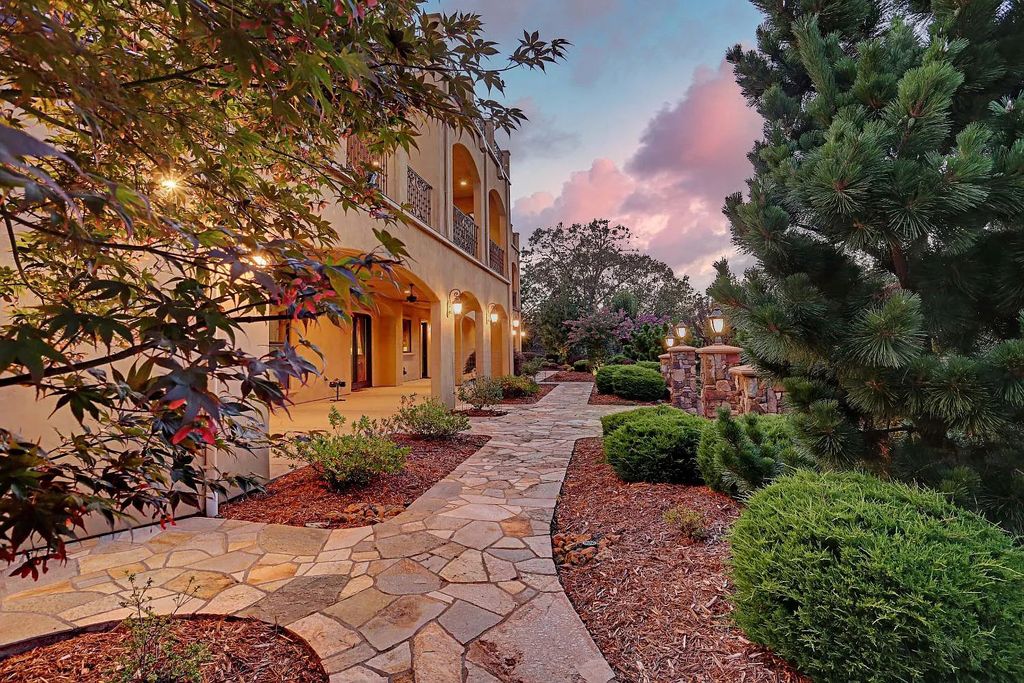 6890 Country Side Lane, Auburn, California is a magical property with fantastic theater, sports room, wine cellar, sparkling shared pond with dock, perfect spot for pool, private gated entry, tasteful landscape, equestrian trails.
