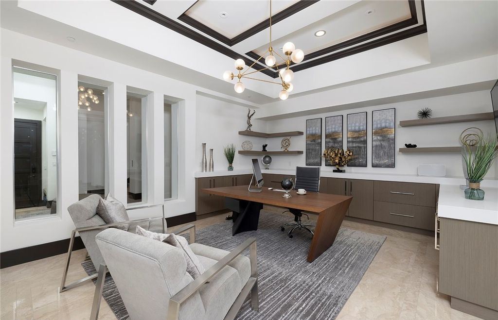 15 Yorkridge Court, Henderson, Nevada is a modern custom in guard gated Anthem Country Club remodeled in 2022 with open indoor outdoor concept, dramatic architecture, gorgeous finishes. 