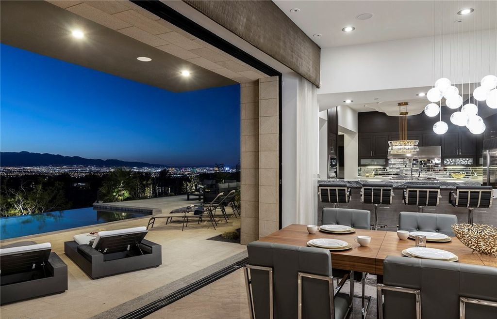 15 Yorkridge Court, Henderson, Nevada is a modern custom in guard gated Anthem Country Club remodeled in 2022 with open indoor outdoor concept, dramatic architecture, gorgeous finishes. 