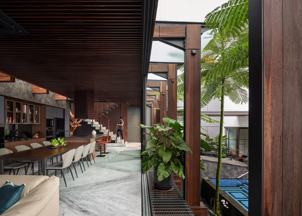 Wood White House combines Classic and Modern Element by Rcab Studio