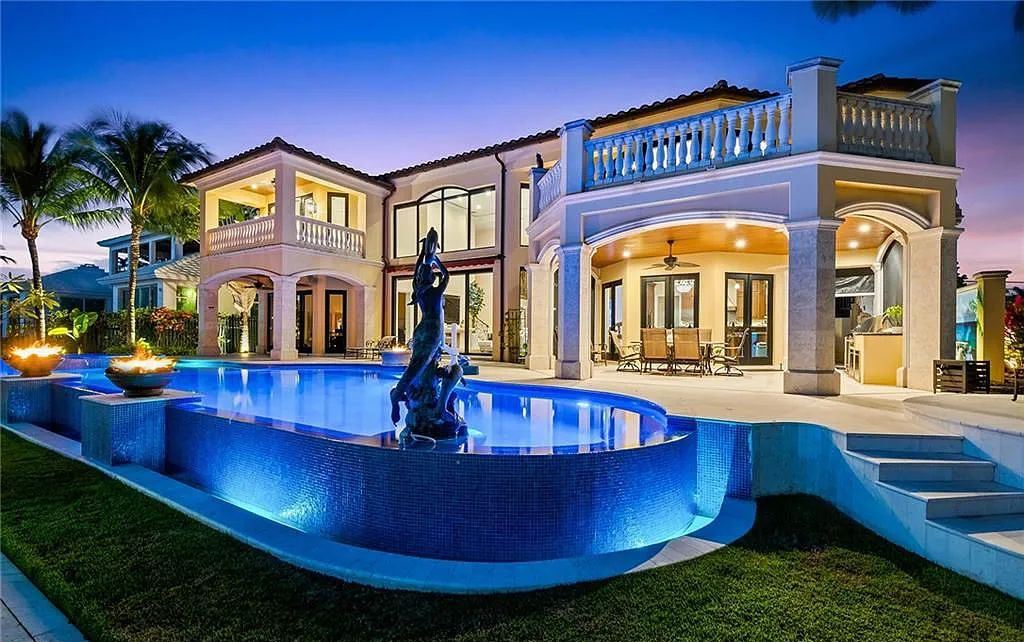 1918 Sunrise Key Boulevard, Fort Lauderdale, Florida is a custom residence built by Rodney Sarkella on secure gated community of Sunrise Key perfect for grand South Florida entertaining.