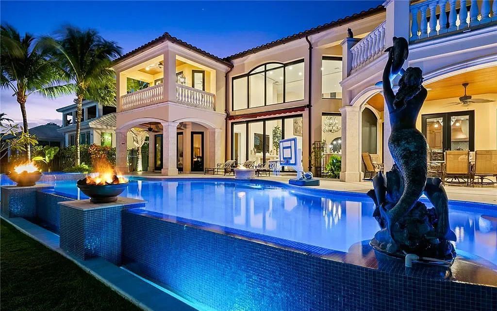 1918 Sunrise Key Boulevard, Fort Lauderdale, Florida is a custom residence built by Rodney Sarkella on secure gated community of Sunrise Key perfect for grand South Florida entertaining.