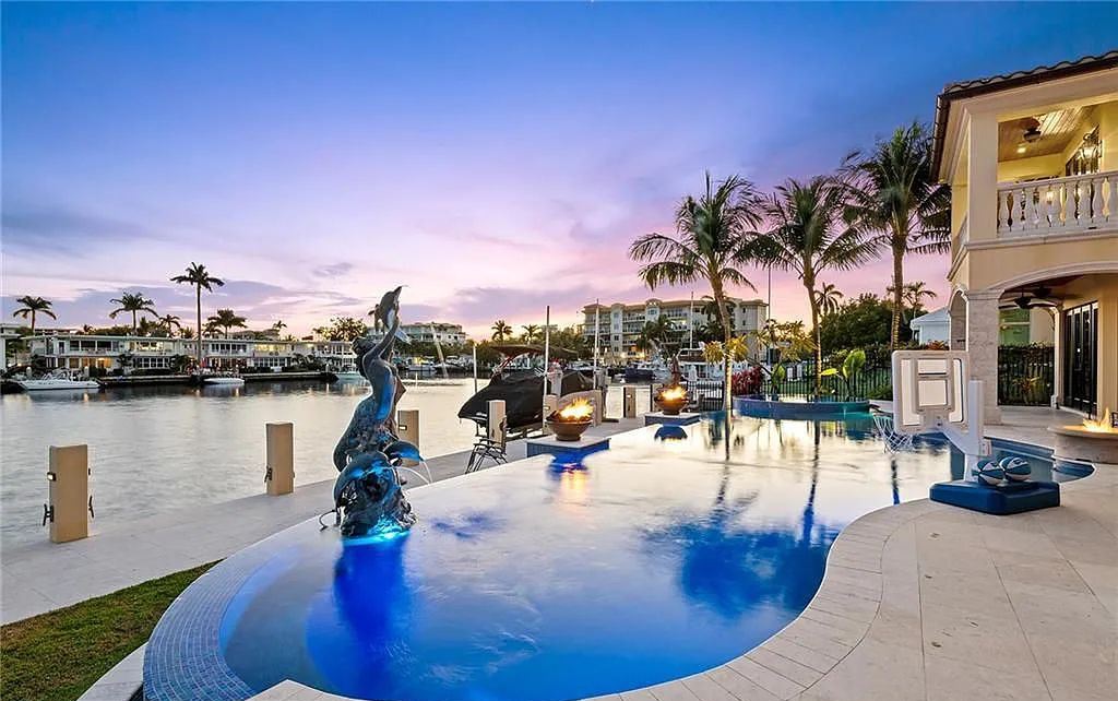 1918 Sunrise Key Boulevard, Fort Lauderdale, Florida is a custom residence built by Rodney Sarkella on secure gated community of Sunrise Key perfect for grand South Florida entertaining.