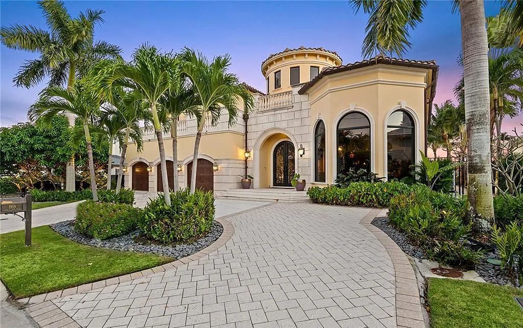 1918 Sunrise Key Boulevard, Fort Lauderdale, Florida is a custom residence built by Rodney Sarkella on secure gated community of Sunrise Key perfect for grand South Florida entertaining.