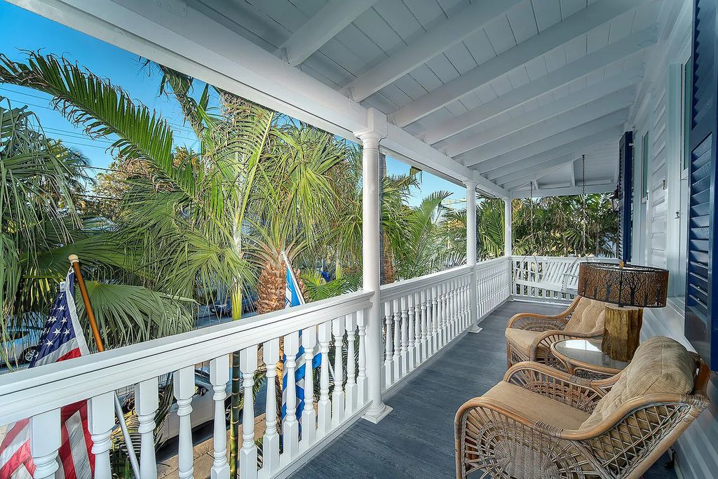 408 United Street, Key West, Florida, located in the most sought after location in Old Town, nestled between world famous Duval St & Whitehead St, mere steps to the beach, Southernmost Point, restaurants. This Trophy residence sits on a premium 5,109 sq ft lot, with abundant exotic tropical landscaping.