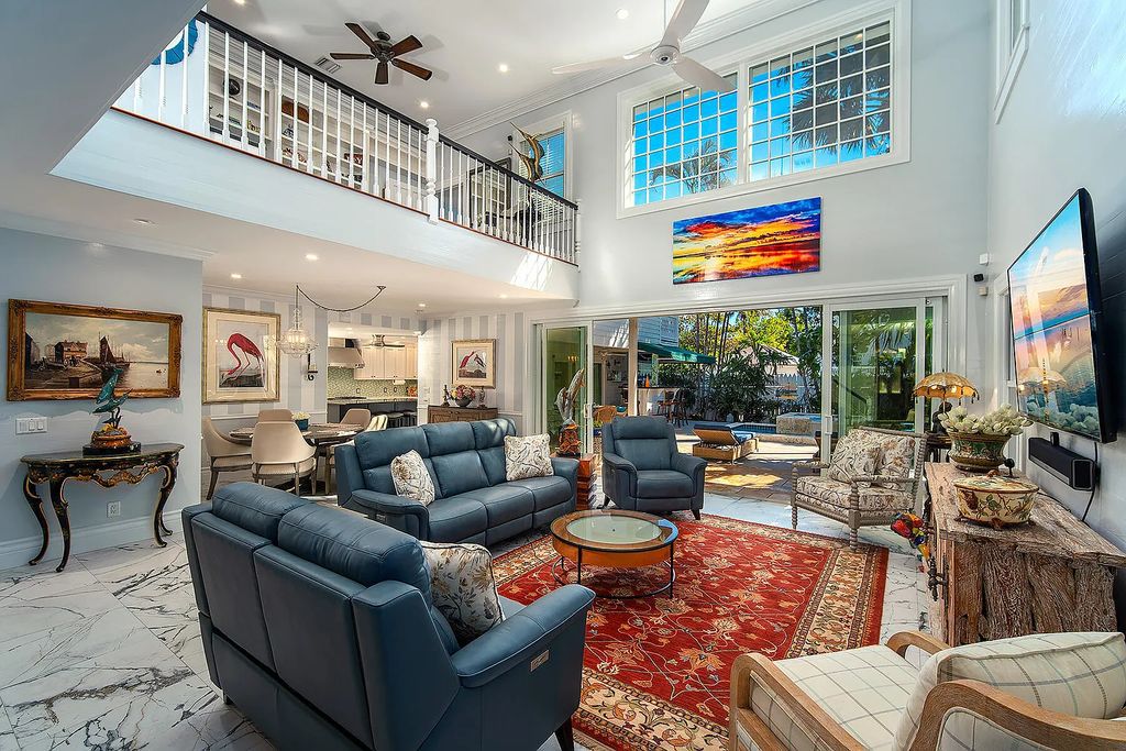 408 United Street, Key West, Florida, located in the most sought after location in Old Town, nestled between world famous Duval St & Whitehead St, mere steps to the beach, Southernmost Point, restaurants. This Trophy residence sits on a premium 5,109 sq ft lot, with abundant exotic tropical landscaping.