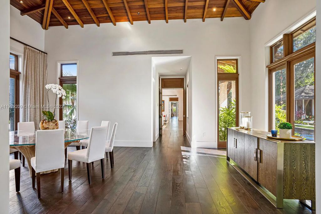 8601 Ponce De Leon Road, Miami, Florida, is ideal for family gatherings while providing ample indoor/outdoor spaces for a recreational and relaxing living experience.
