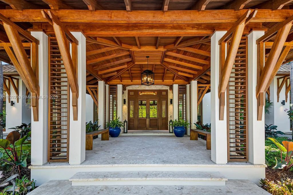 8601 Ponce De Leon Road, Miami, Florida, is ideal for family gatherings while providing ample indoor/outdoor spaces for a recreational and relaxing living experience.