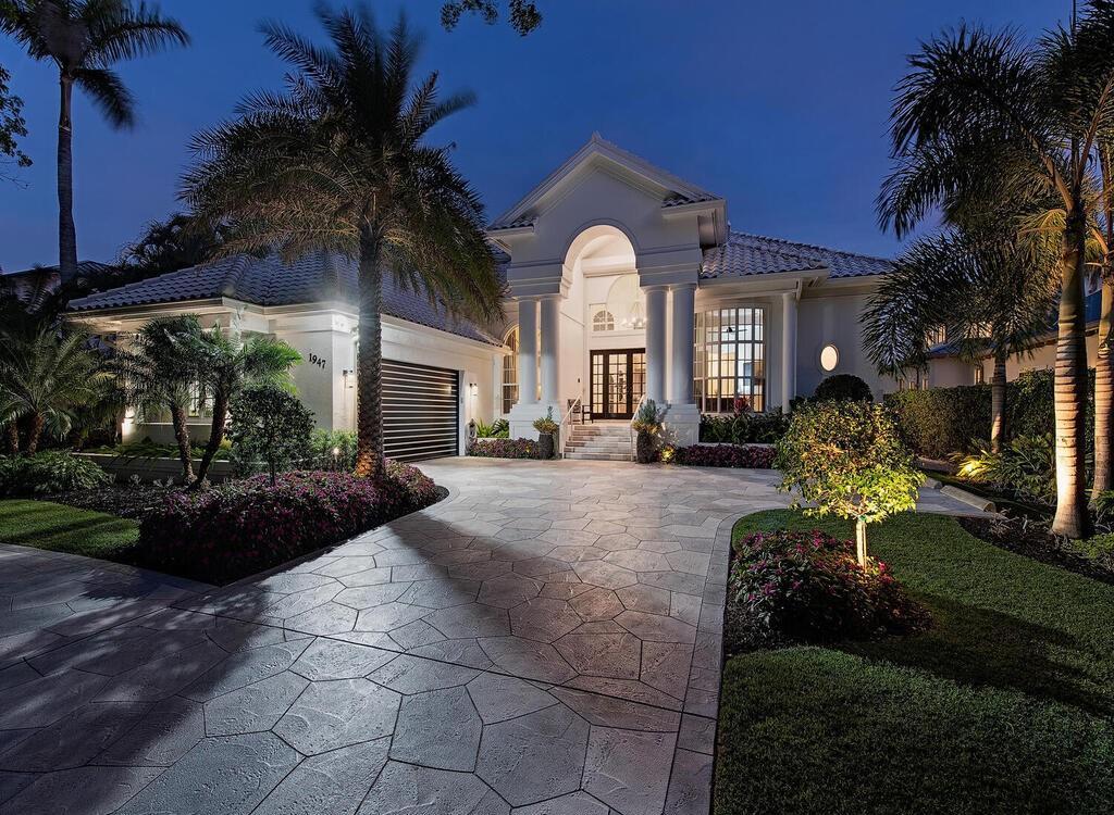1947 8th Street South, Naples, Florida is spectacular residence on a unique location in the heart of Downtown capturing unparalleled views down Naples Bay towards Gordons Pass.