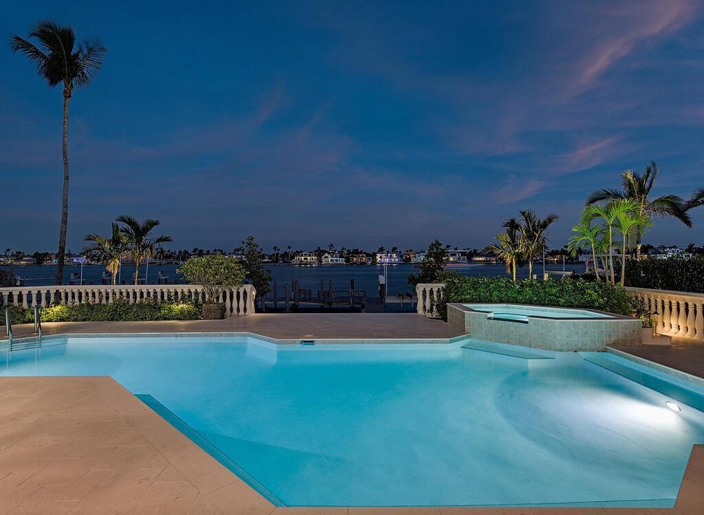 1947 8th Street South, Naples, Florida is spectacular residence on a unique location in the heart of Downtown capturing unparalleled views down Naples Bay towards Gordons Pass.