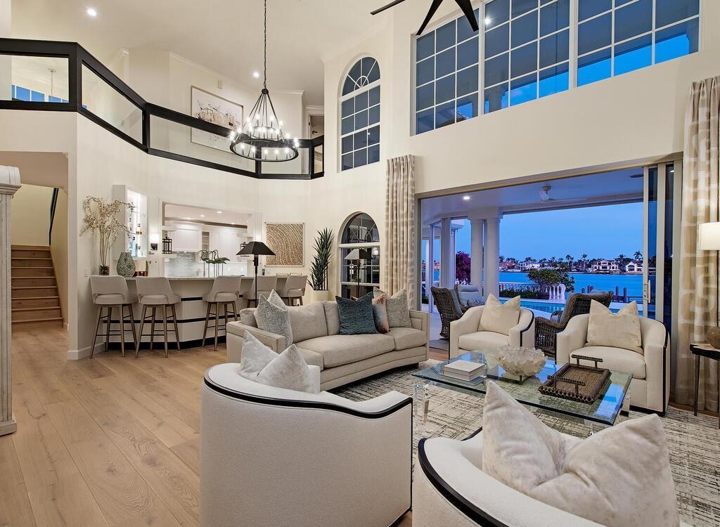 1947 8th Street South, Naples, Florida is spectacular residence on a unique location in the heart of Downtown capturing unparalleled views down Naples Bay towards Gordons Pass.