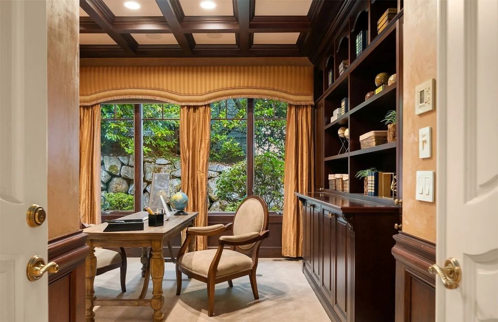 The Estate in Hunts Point was designed with rooms to be enjoyed by incorporating classic finishes and custom detailing throughout, now available for sale. This home located at 3210 Hunts Point Road, Hunts Point, Washington