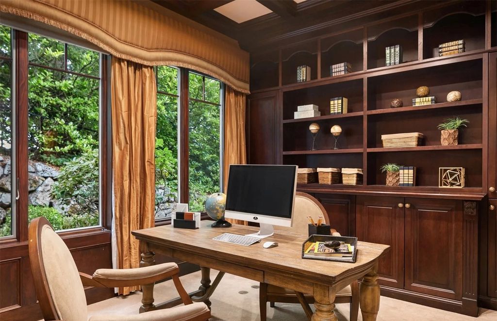 The Estate in Hunts Point was designed with rooms to be enjoyed by incorporating classic finishes and custom detailing throughout, now available for sale. This home located at 3210 Hunts Point Road, Hunts Point, Washington